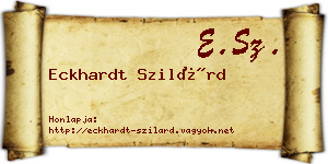 Eckhardt Szilárd névjegykártya