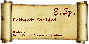 Eckhardt Szilárd névjegykártya