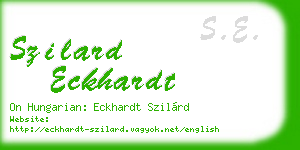 szilard eckhardt business card