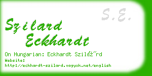 szilard eckhardt business card